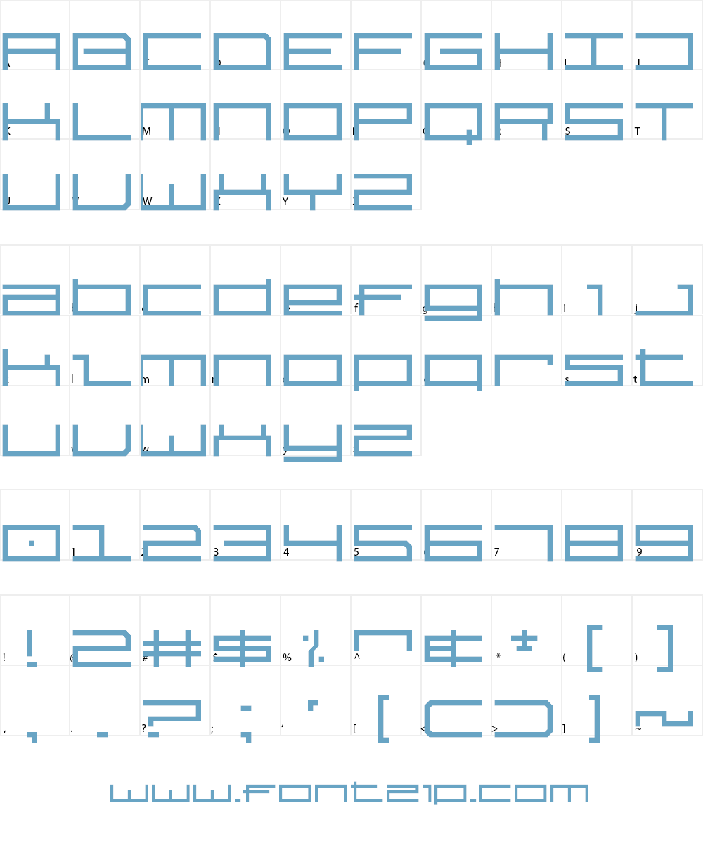 Techno 'Til Dawn Font Character